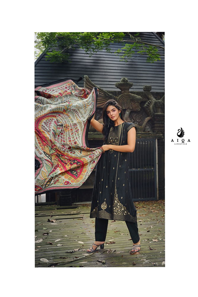 Kaifiyat By Aiqa Pashmina Printed Suits Catalog